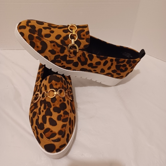 NWOT Cheetah Print Loafers - Picture 3 of 11